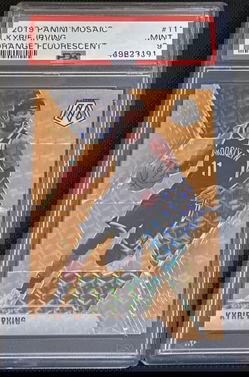 Kyrie Irving 2019 Mosaic Orange Fluorescent #1/25 PSA 9