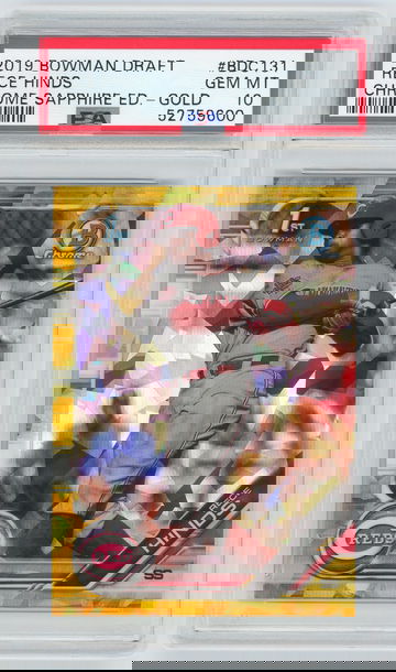 2019 Bowman Draft Sapphire Rece Hinds Gold /15