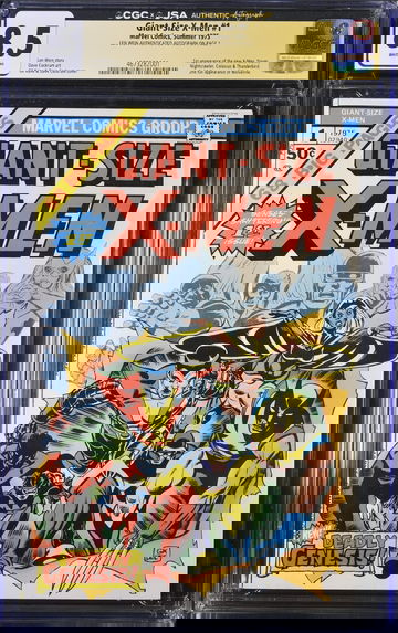 Giant-Size X-Men #1 CGC 8.5 JSA Signed Len Wein -- WHITE PAGES - Marvel 1975 -- KEY COMIC