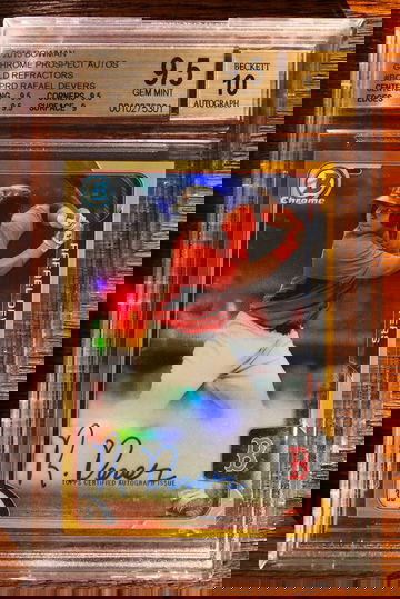 RAFAEL DEVERS 2015 Bowman Chrome Gold Refractor Auto 38/50 BGS 9.5/10 Shipping from Canada