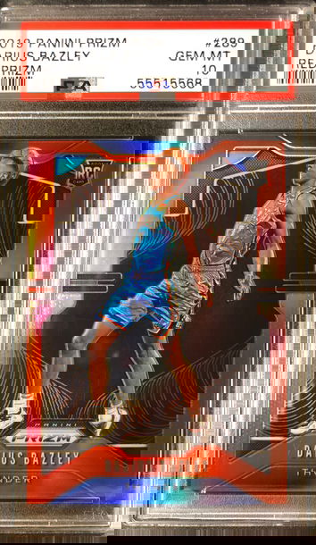 2019 Panini Prizm Darius Bazley Red Prizm /299 PSA 10