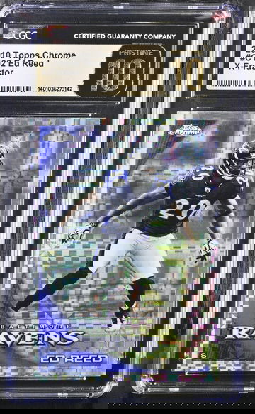 2010 TOPPS ED REED CHROME X-FRACTOR #C192 CGC 10 FT.C2.19