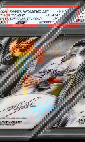 2024 Topps Chrome Black Anthony Volpe Super Futures Gold /50 PSA 10