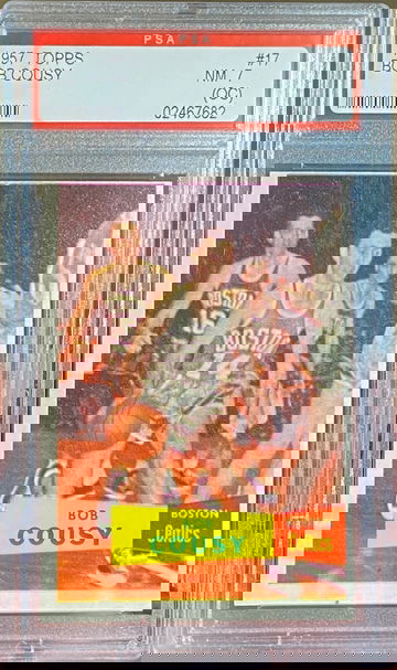 1957 Topps Bob Cousy Rookie PSA 7 OC