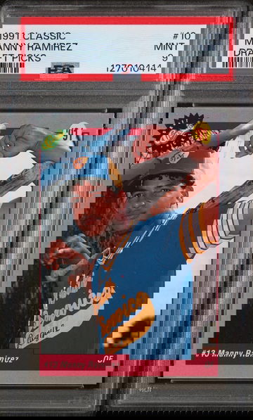 1991 Classic Draft Picks Manny Ramirez #10 PSA 9