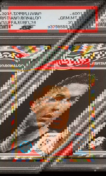 2024 Topps Living Set Road to UEFA EURO 2024 Cristiano Ronaldo #001 PSA 10