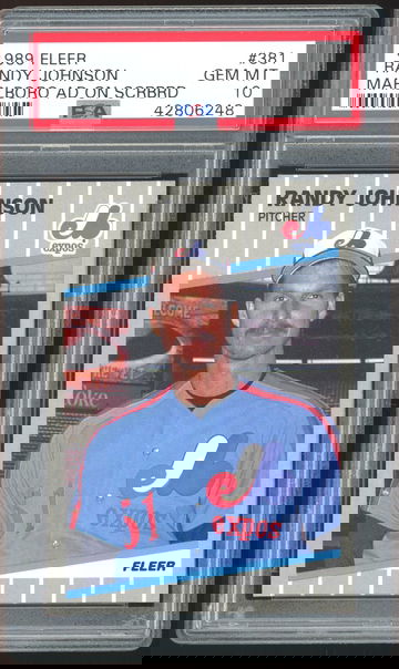 1989 Fleer Randy Johnson Marlboro Ad On Scrbrd PSA 10 GEM MINT