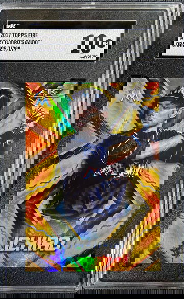 2017 Topps Fire ORANGE /299 Ichiro Suzuki SGC 10 GEM MINT Future HOFer