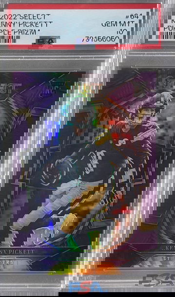 2022 Panini Select Concourse Purple Prizm Kenny Pickett /75 #64 PSA 10