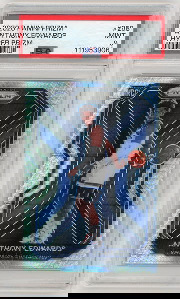 ANTHONY EDWARDS 2020-21 Panini Prizm Hyper Prizm Rc #258 PSA 9