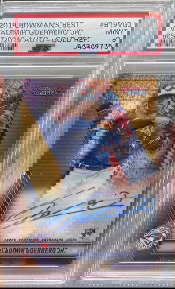 2019 Bowman's Best Vladimir Guerrero Jr. GOLD Auto /50 PSA 9
