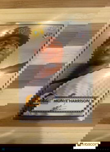 2021 Topps Chrome Platinum Anniversary Base #52 Monte Harrison - Miami Marlins