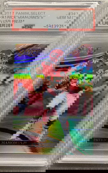 PATRICK MAHOMES 2017 SELECT FIELD LEVEL SILVER PRIZM PSA 10 ***RARE