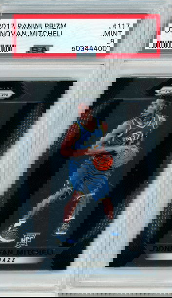 Donovan Mitchell 2017 Panini Prizm #117 RC PSA 9 Cert #50344400 Rookie