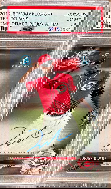 2017 Bowman Draft Chrome Auto Jeter Downs PSA 9