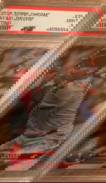 2018 Topps Chrome Rafael Devers #25 PSA 9 Mint