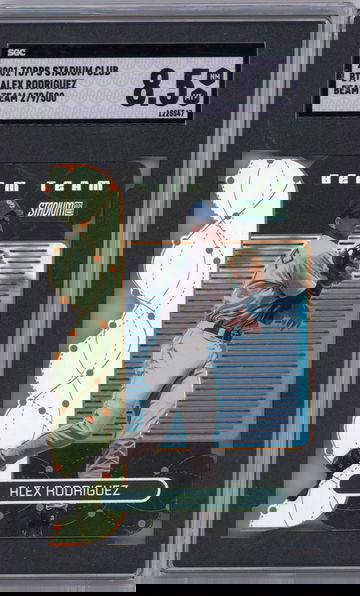 2001 Topps Stadium Club BT7 Alex Rodriguez Beam Team #'d 279/500 SGC 8.5