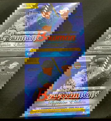 Lot of (2) 2021 Bowman Sapphire Edition Baseball Boxes