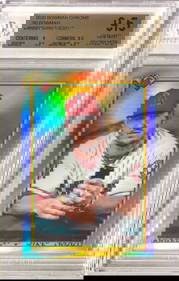 Mike Trout 2020 Bowman Chrome 90 Bowman Refractor BGS9.5 Gem Mint 