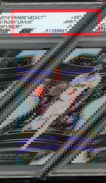 2019 Select Silver Prizm Anthony Davis PSA 9