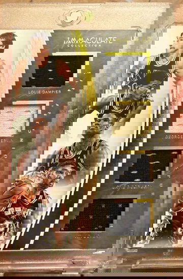 2015 Immaculate Collection Tim Duncan David Robinson George Gervin Louie Dampier Quad Materials Jersey /49