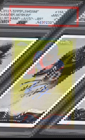 2013 Topps Chrome DeAndre Hopkins Autograph Refractor #1/150 RC Rookie PSA 9