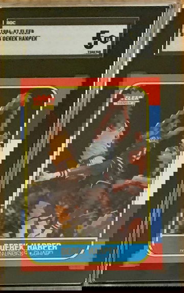 1986-87 Fleer Basketball Card #44 - Derek Harper - Graded SGC 5 EX - WOW 🏀