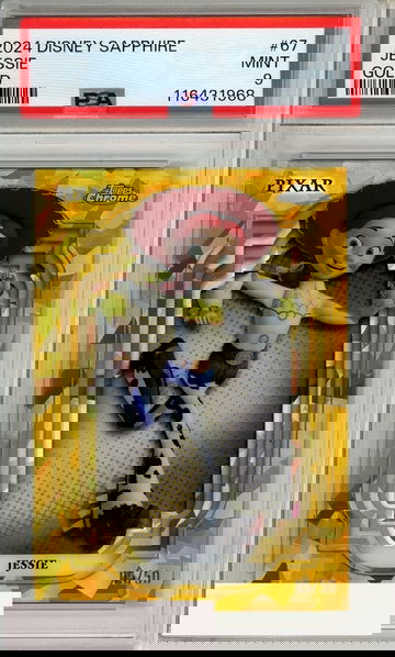 2024 TOPPS CHROME DISNEY SAPPHIRE EDITION JESSIE #67 GOLD PSA 9 MINT