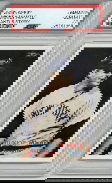 2008 TOPPS MANTLE STORY MICKEY MANTLE CARD NEW YORK YANKEES PSA 10 LOW POP