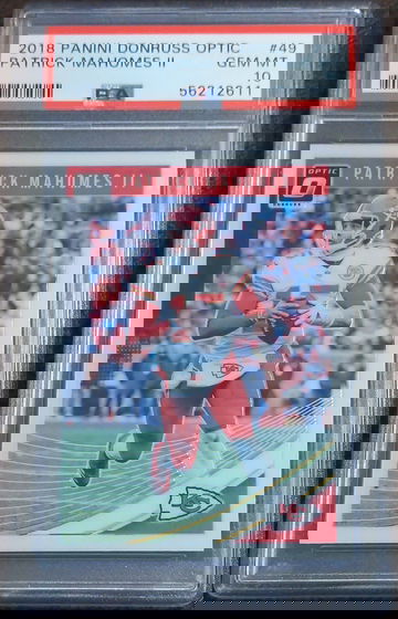 2018 Donruss Optic, #49, Patrick Mahomes, PSA 10