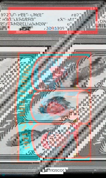 1972 O-Pee-Chee Baseball N.L. R.B.I. Leaders #87 PSA 6 Torre/Stargell/Aaron