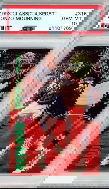 1993 CLASSIC 4 SPORT ALONZO MOURNING #316 CHARLOTTE HORNETS HOF PSA 10 GEM MT