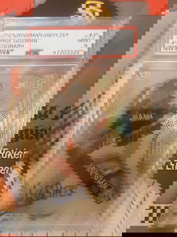 2018 Bowman Hi Tek Jorge Guzman Auto PSA 9 MINT