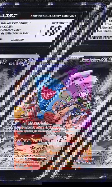 2025 Pokemon Black Star Promos Team Rocket's Wobbuffet #SVP 203 CGC 10