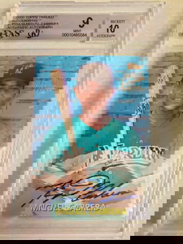 2000 Topps Traded Miguel Cabrera  BGS 9 with 10 auto  