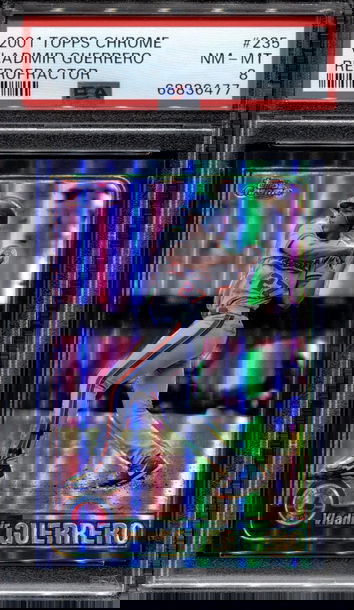 2001 Topps Chrome #235 Retrofractor Vladimir Guerrero PSA 8