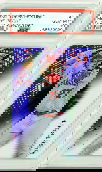 2022 Topps Pristine #1 Mike Trout Purple Refractor PSA 10 GEM MINT!