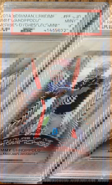 Jimmy Garoppolo Franchise Futures Mini Rookie - Patriots PSA 9