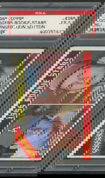 1966 Topps Rookie Stars Bill Singer Don Sutton #288 RC PSA 5