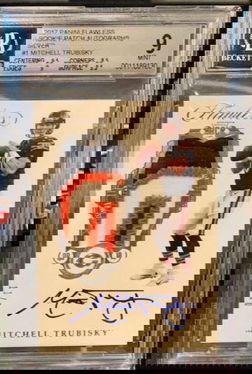 MITCHELL TRUBISKY FLAWLESS ROOKIE PATCH AUTOGRAPHS SILVER