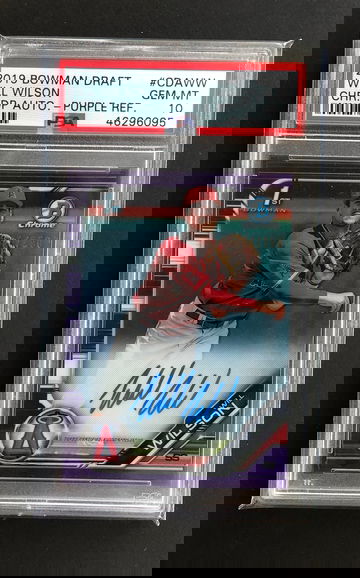 2019 Bowman Draft Will Wilson Purple Refractor Auto /250 PSA 10