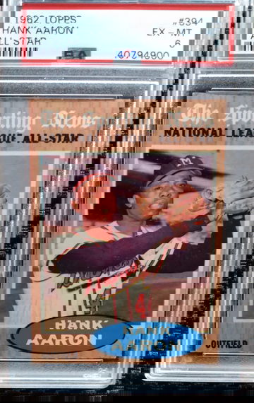 1962 Topps #394 Hank Aaron All Star PSA 6