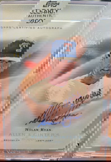 2021 Topps Clearly Authentic Nolan Ryan Encased On Card Auto
