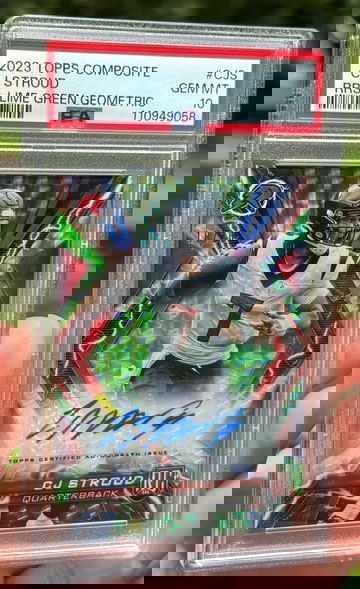2023 Topps Composite Resurgence CJ Stroud Lime Green Geometric Auto #/20 PSA 10