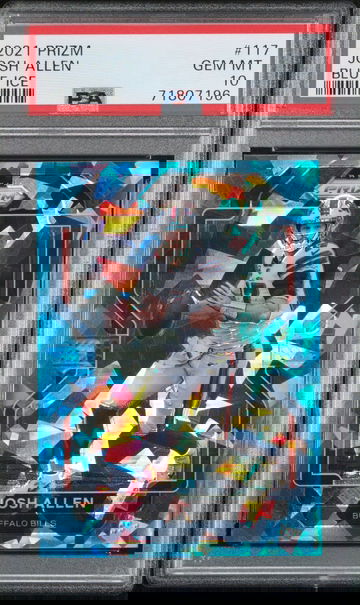 2021 Prizm josh Allen cracked blue ice /99 PSA 10