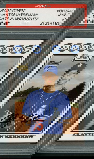 2008 Topps Update and Highlights #UH240 Clayton Kershaw Rookie PSA 9