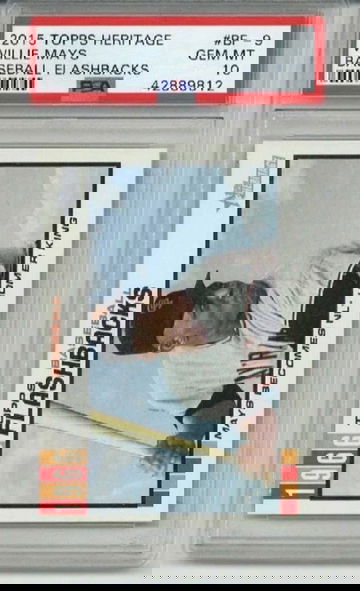 2015 TOPPS HERITAGE BASEBALL FLASHBACKS #BF-9 WILLIE MAYS CARD PSA 10