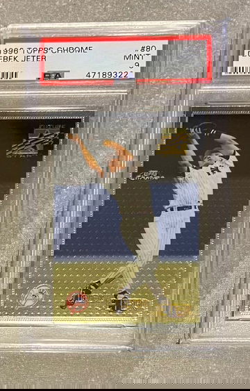 Derek Jeter 1996 Topps Chrome PSA9 