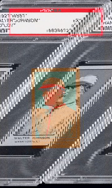 1921 W551 WALTER JOHNSON PSA 5