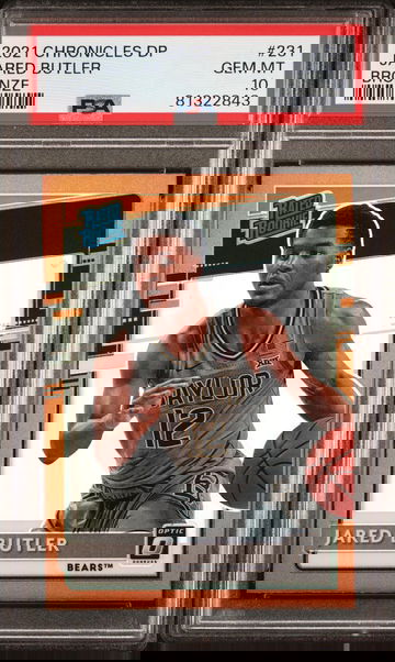 2021 PANINI CHRONICLES DP Jared Butler Super Rare BRONZE - PSA 10 - Pop 1